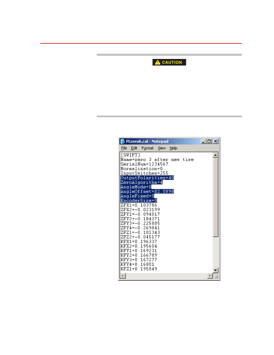 Edit the calibration file, Edit the calibration file 65 | MTS SWIFT 40 Sensor User Manual | Page 65 / 170
