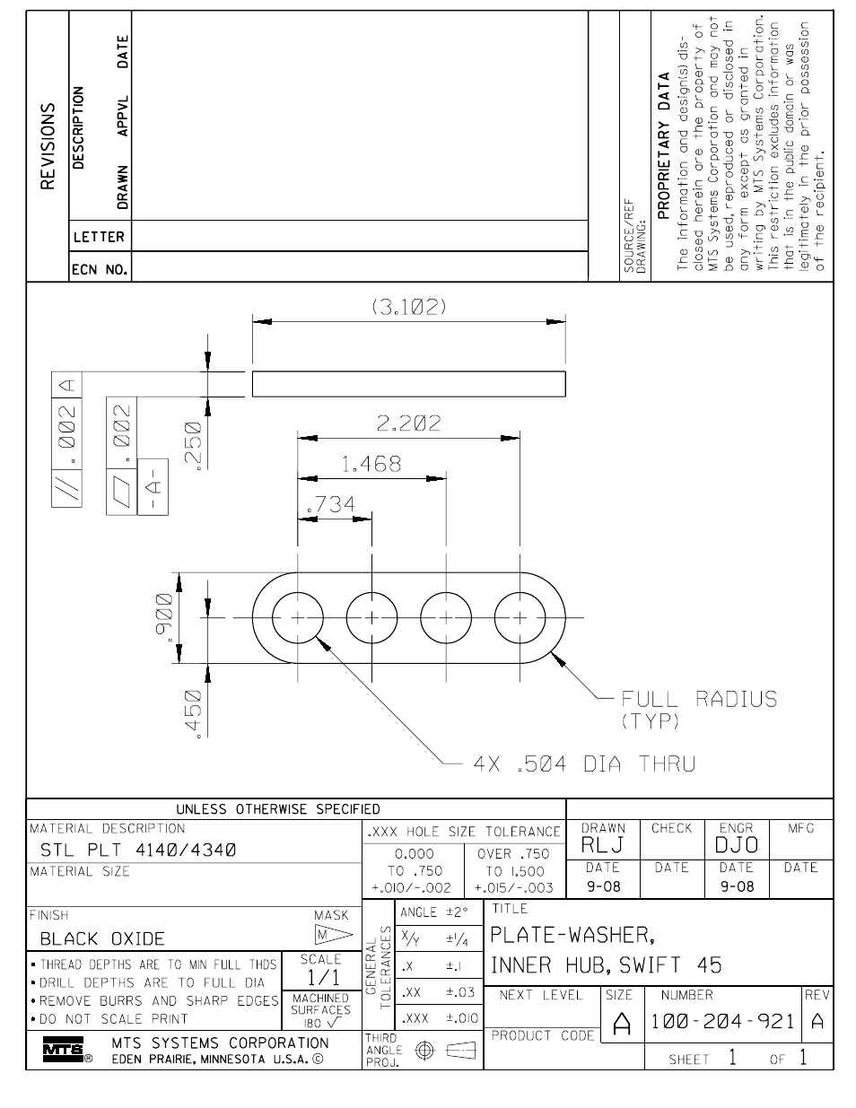 MTS SWIFT 45 GLP Sensor User Manual | Page 102 / 106