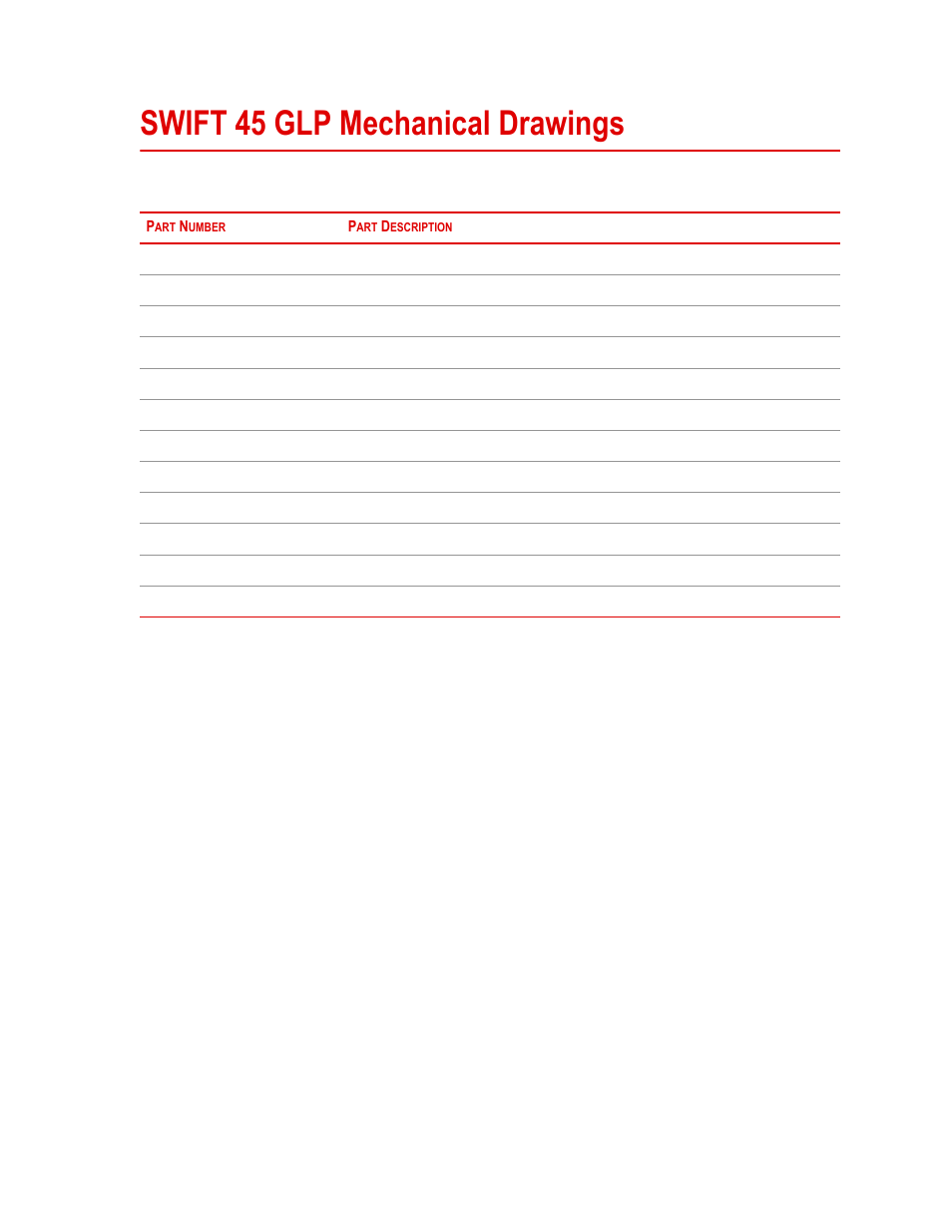 Swift 45 glp mechanical drawings, Swift 45 glp mechanical drawings 85 | MTS SWIFT 45 GLP Sensor User Manual | Page 85 / 106