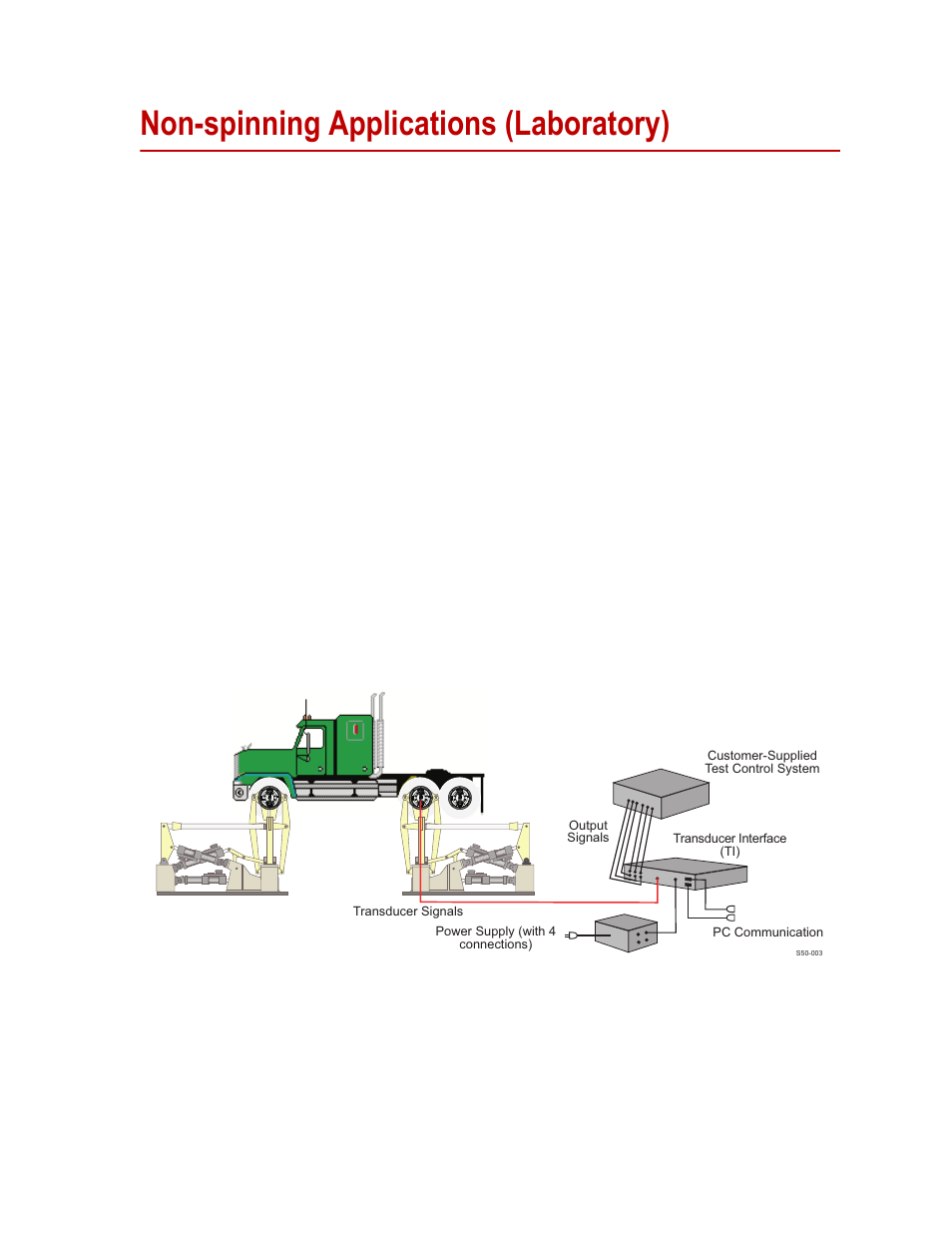 Non-spinning applications (laboratory), Non-spinning applications (laboratory) 17 | MTS SWIFT 50 GLP Sensor Heavy Trucks User Manual | Page 17 / 112
