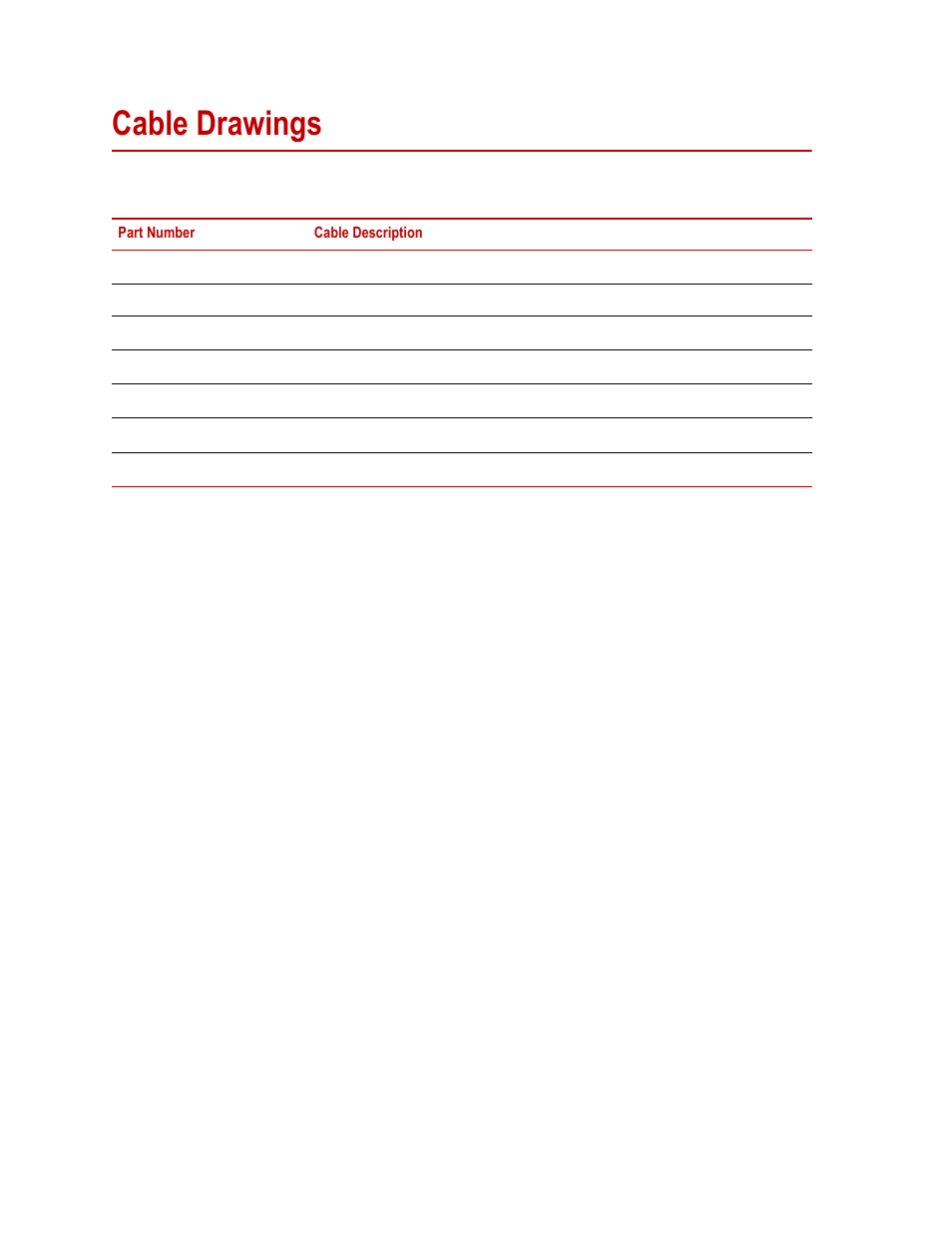 Cable drawings, Cable drawings 84 | MTS SWIFT 50 GLP Sensor Heavy Trucks User Manual | Page 84 / 112