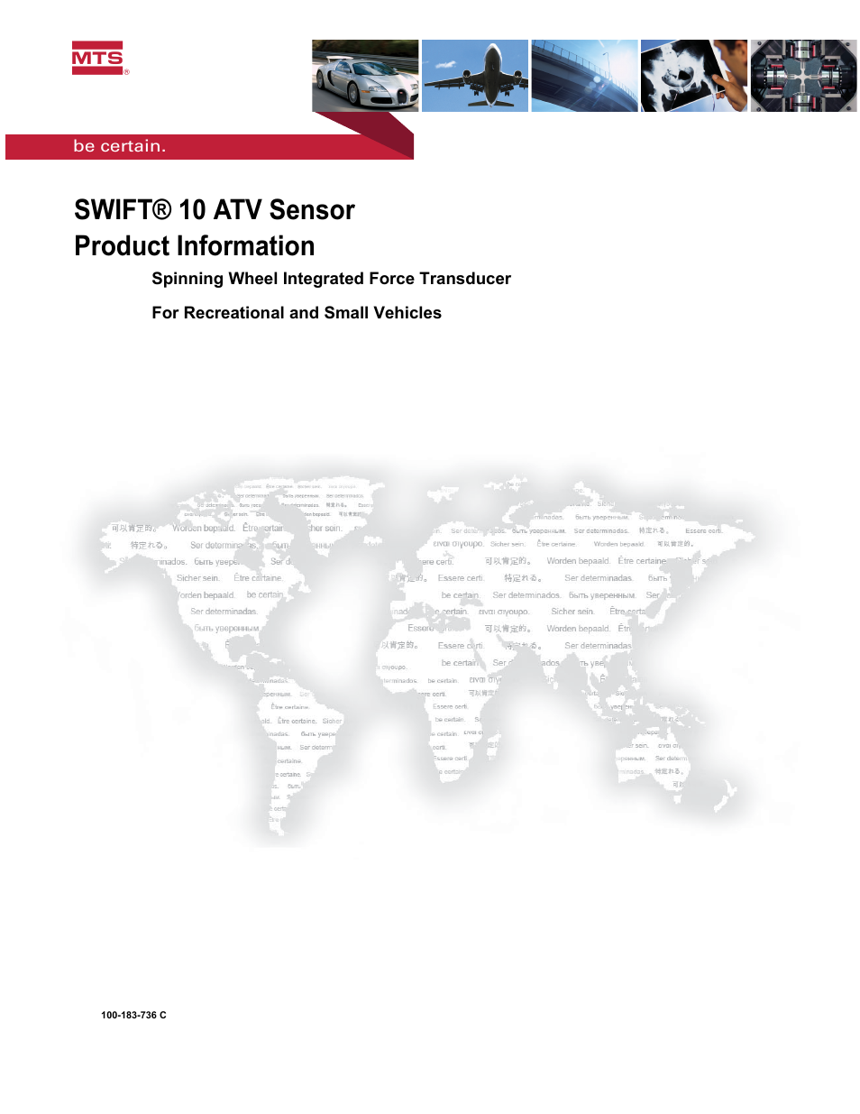 MTS SWIFT 10 ATV Sensor User Manual | 144 pages