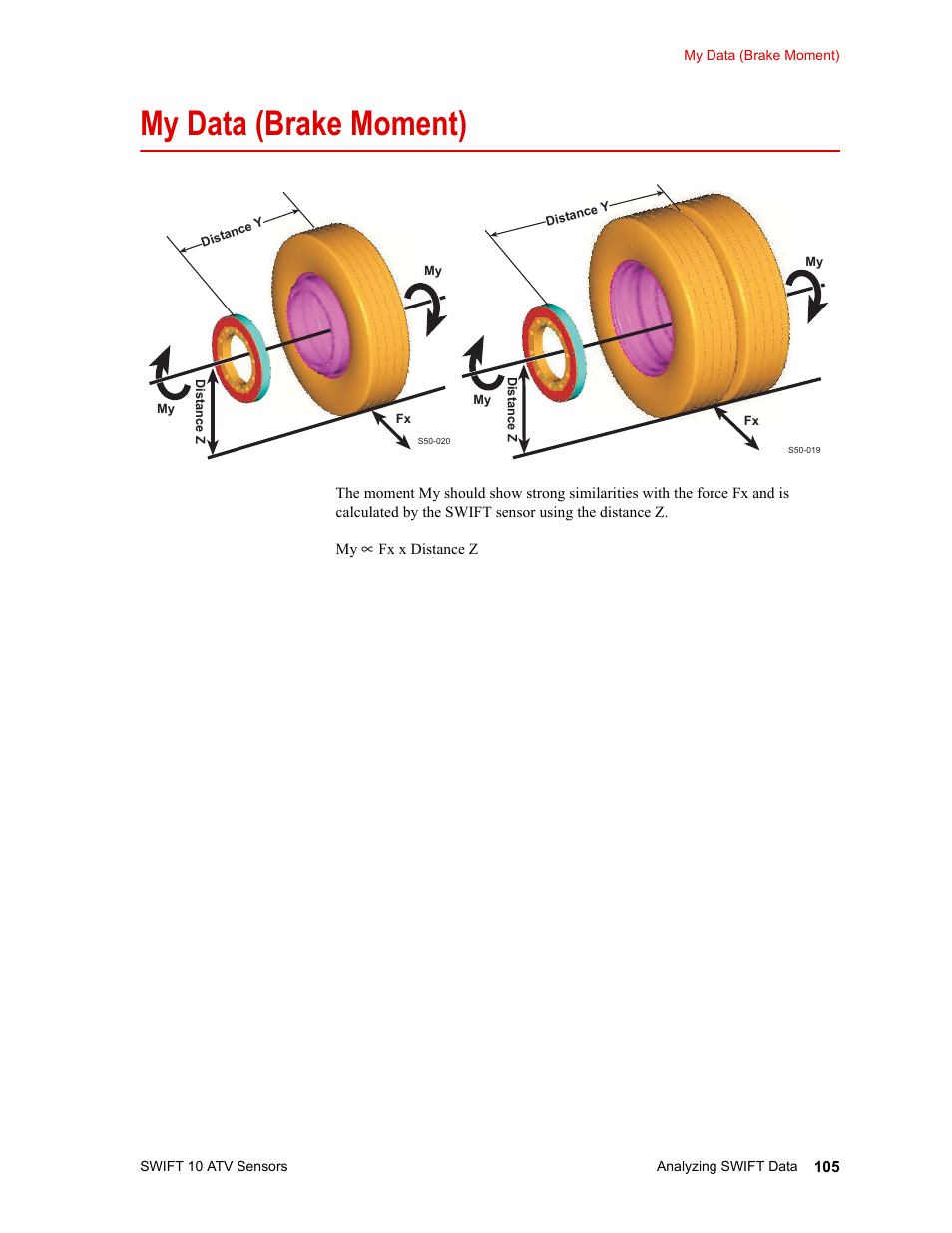 My data (brake moment), Maintenance 111, My data (brake moment) 105 | MTS SWIFT 10 ATV Sensor User Manual | Page 105 / 144