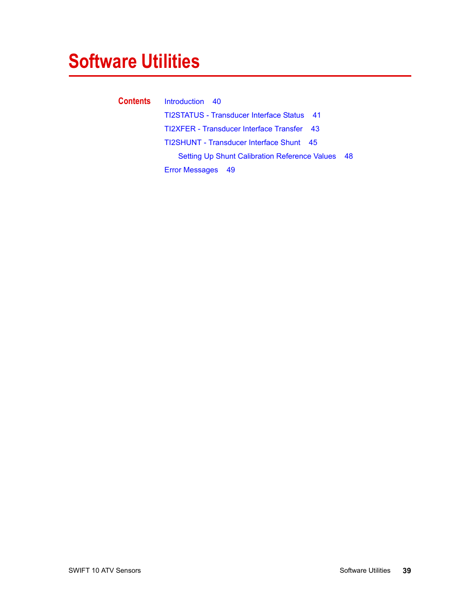 MTS SWIFT 10 ATV Sensor User Manual | Page 39 / 144