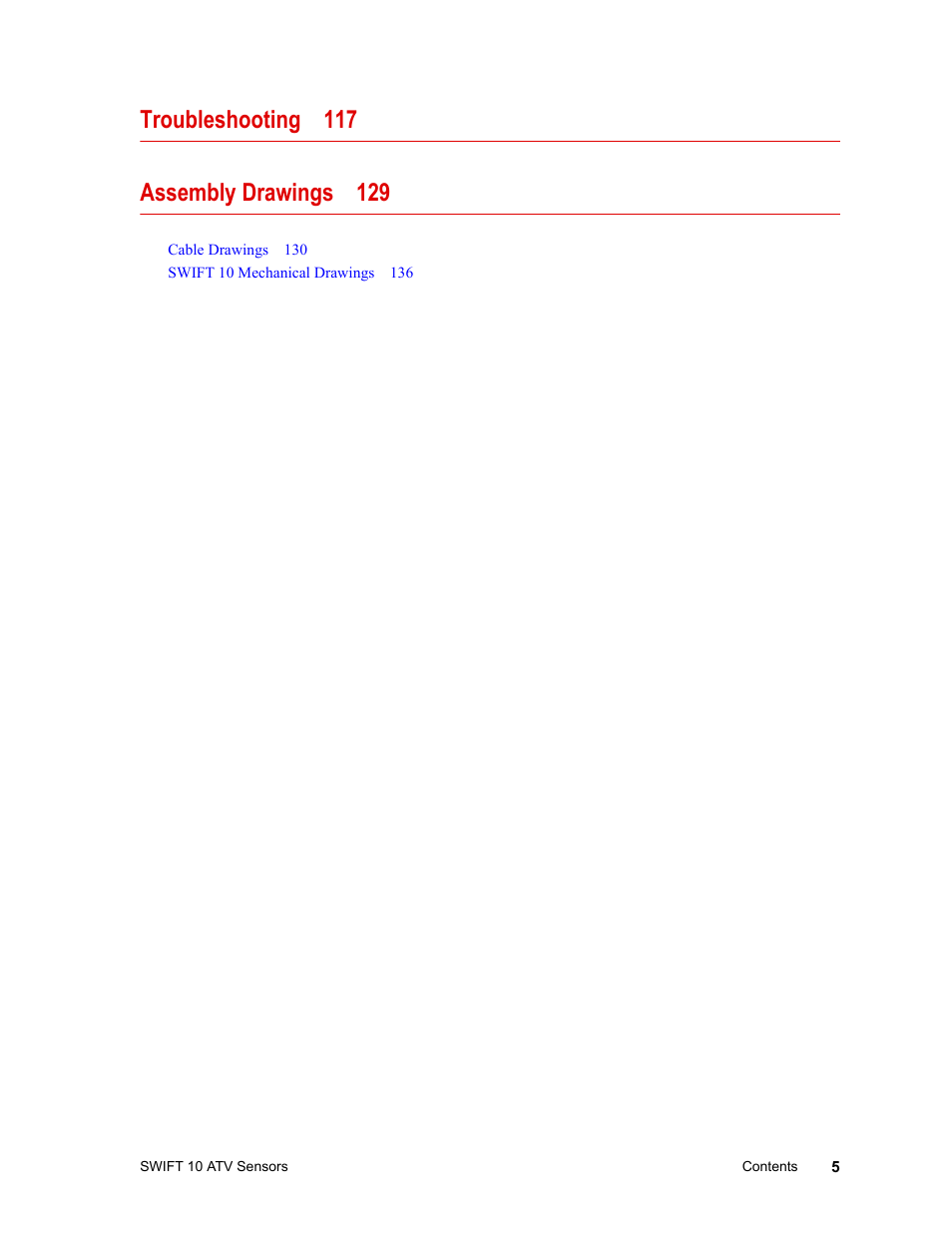 MTS SWIFT 10 ATV Sensor User Manual | Page 5 / 144