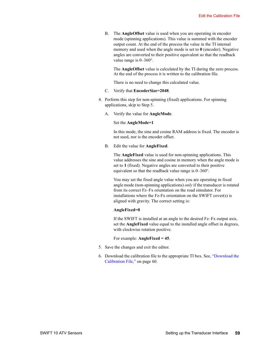 MTS SWIFT 10 ATV Sensor User Manual | Page 59 / 144