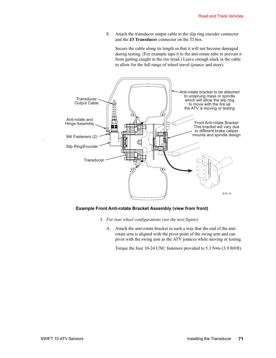 MTS SWIFT 10 ATV Sensor User Manual | Page 71 / 144