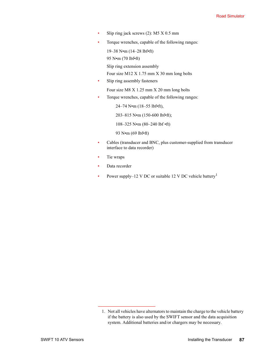 MTS SWIFT 10 ATV Sensor User Manual | Page 87 / 144
