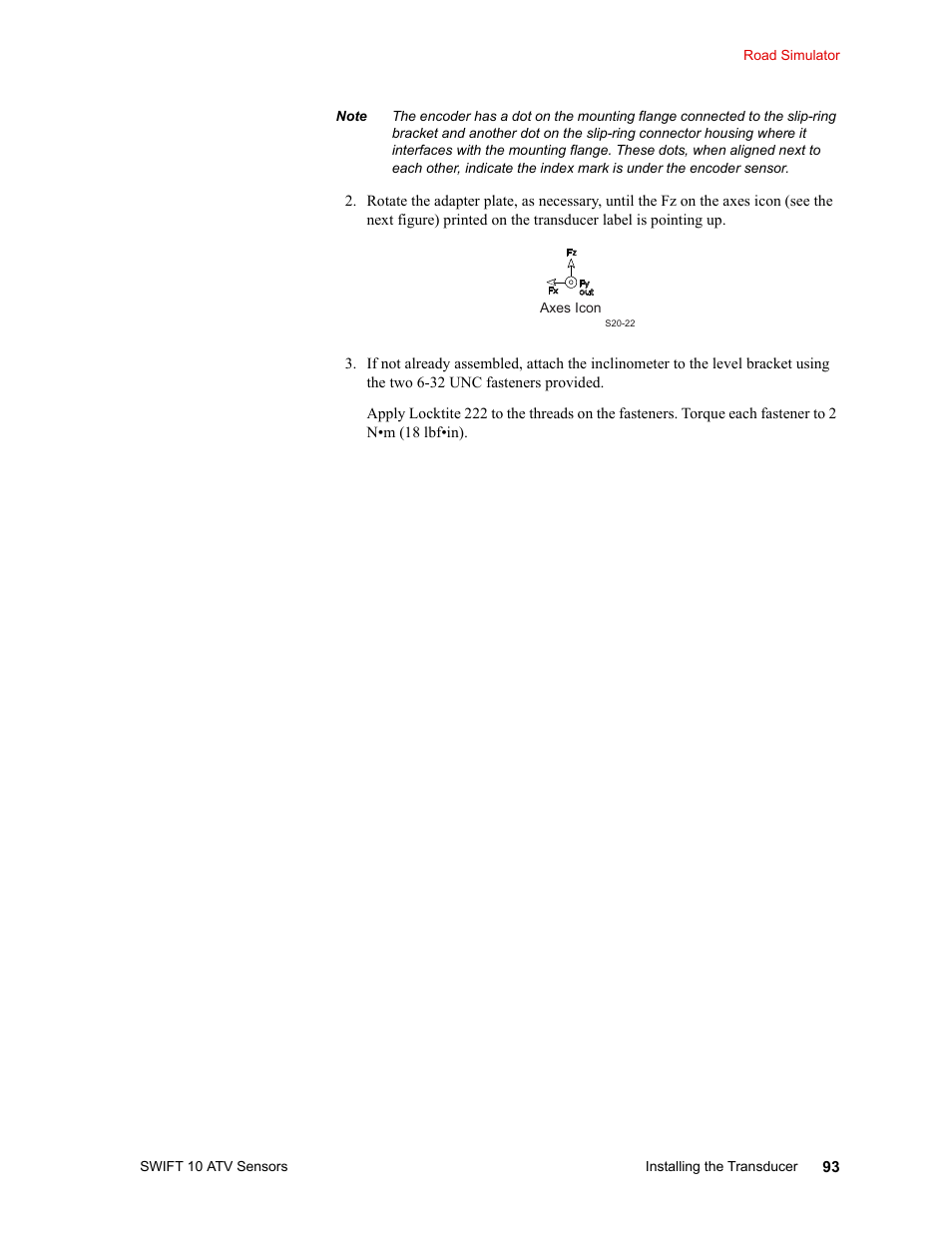 MTS SWIFT 10 ATV Sensor User Manual | Page 93 / 144