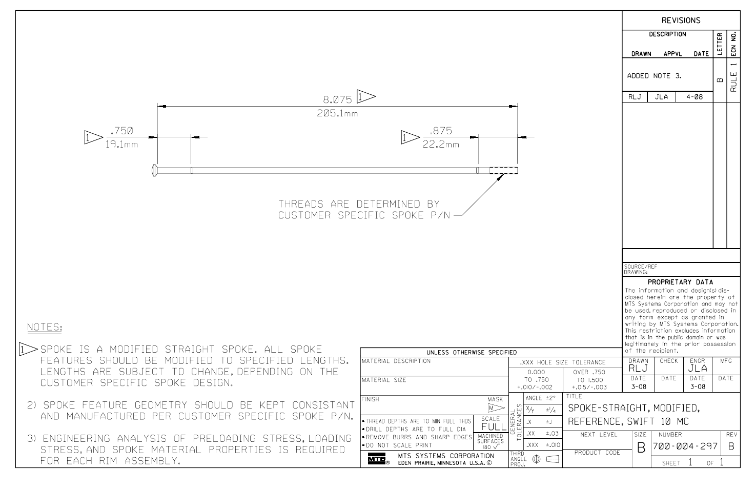 MTS SWIFT 10 MC Sensor User Manual | Page 136 / 144