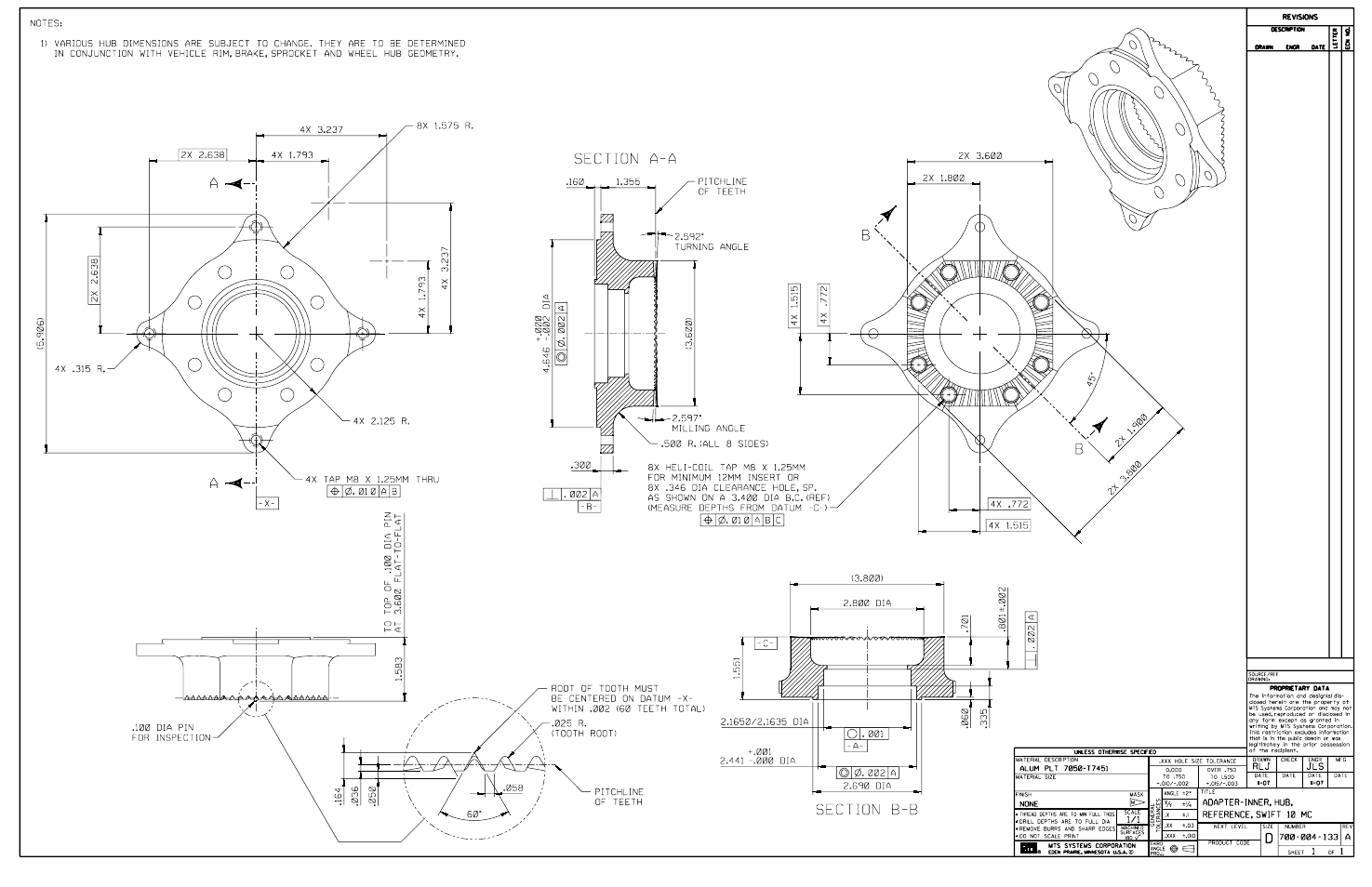 MTS SWIFT 10 MC Sensor User Manual | Page 137 / 144