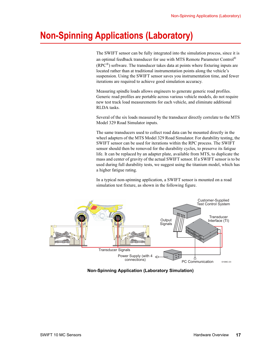 Non-spinning applications (laboratory), Non-spinning applications (laboratory) 17 | MTS SWIFT 10 MC Sensor User Manual | Page 17 / 144