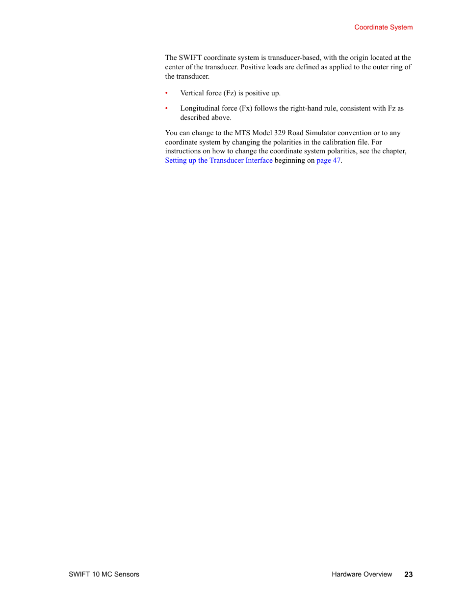 MTS SWIFT 10 MC Sensor User Manual | Page 23 / 144
