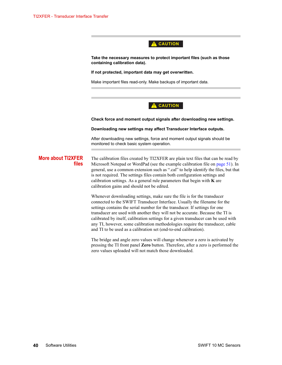 MTS SWIFT 10 MC Sensor User Manual | Page 40 / 144