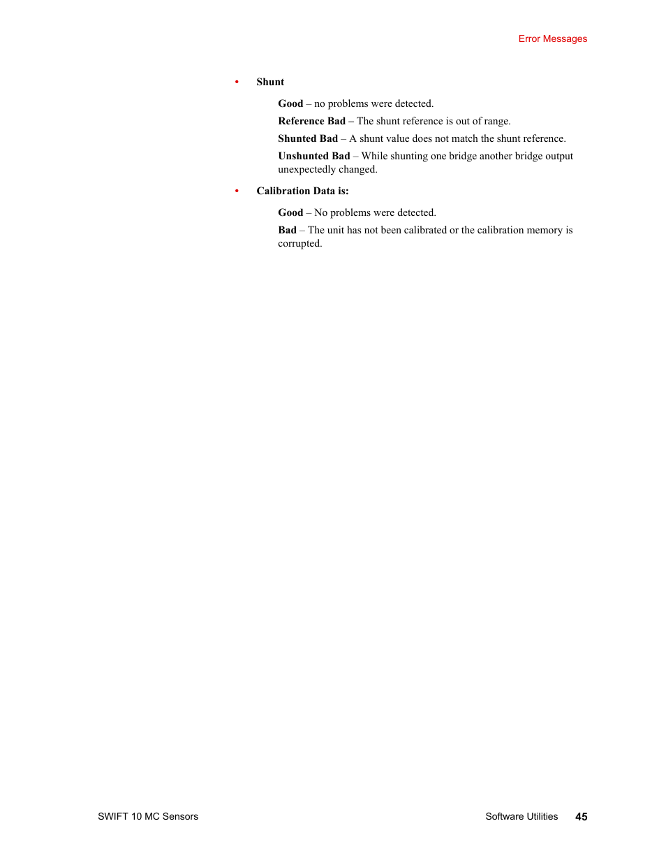 MTS SWIFT 10 MC Sensor User Manual | Page 45 / 144