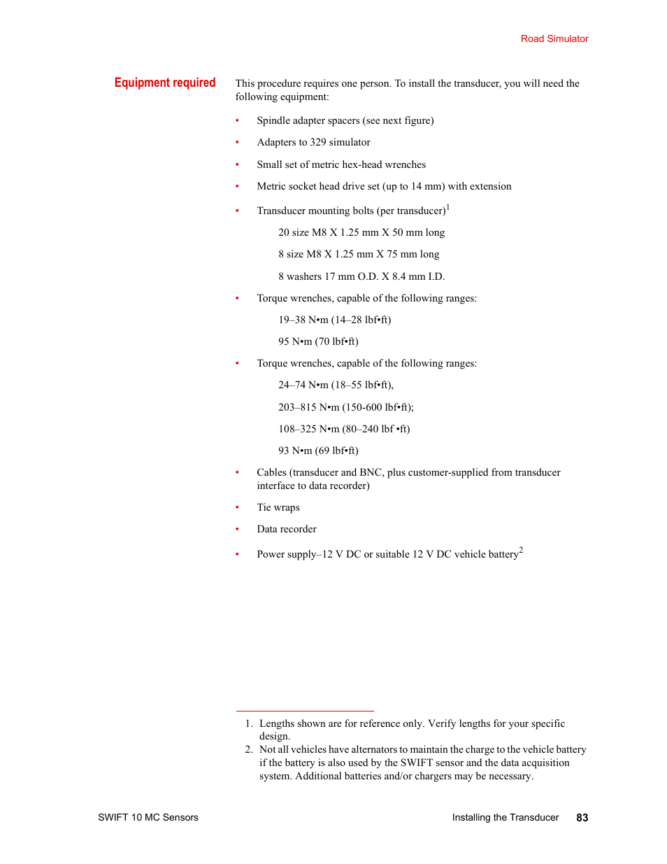 MTS SWIFT 10 MC Sensor User Manual | Page 83 / 144