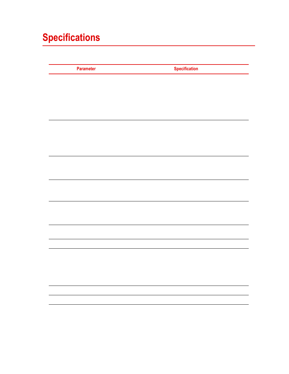 Specifications, Specifications 21 | MTS WIFT Mini Transducer Interface User Manual | Page 21 / 86