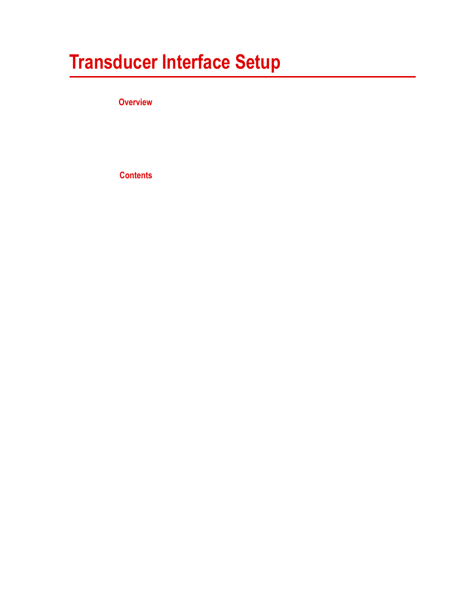 Transducer interface setup, Transducer interface setup 41, Transducer | Interface setup | MTS WIFT Mini Transducer Interface User Manual | Page 41 / 86