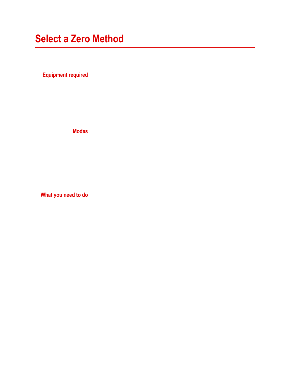 Select a zero method, Select a zero method 44 | MTS WIFT Mini Transducer Interface User Manual | Page 44 / 86