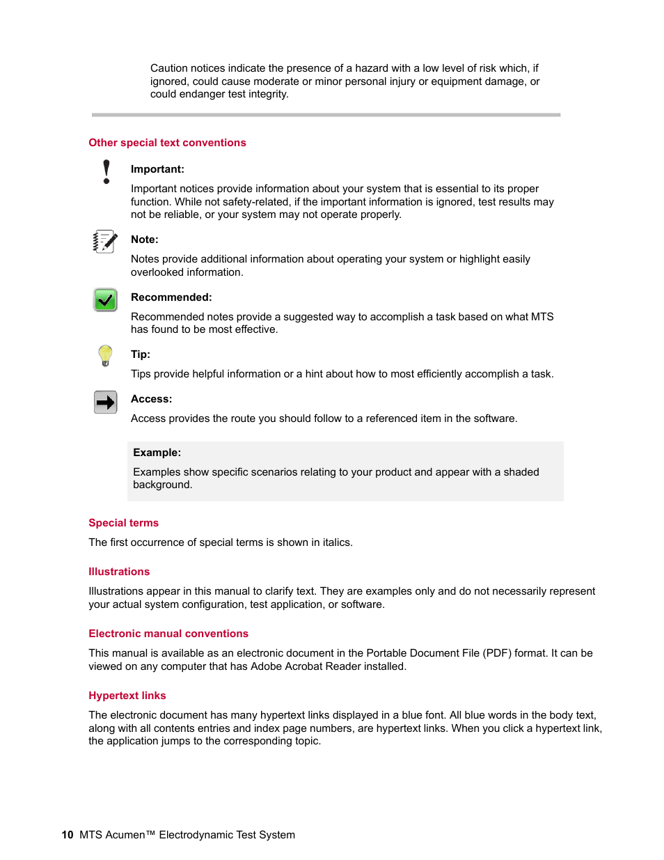 MTS Acumen Electrodynamic User Manual | Page 10 / 42