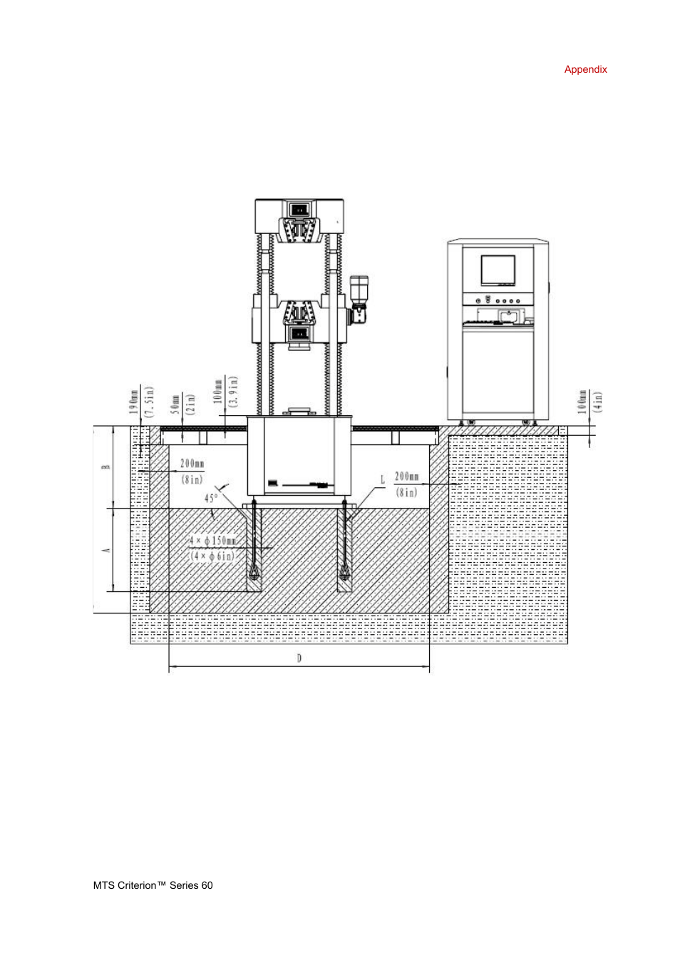 Subsided foundation | MTS Criterion Series 60 User Manual | Page 37 / 42