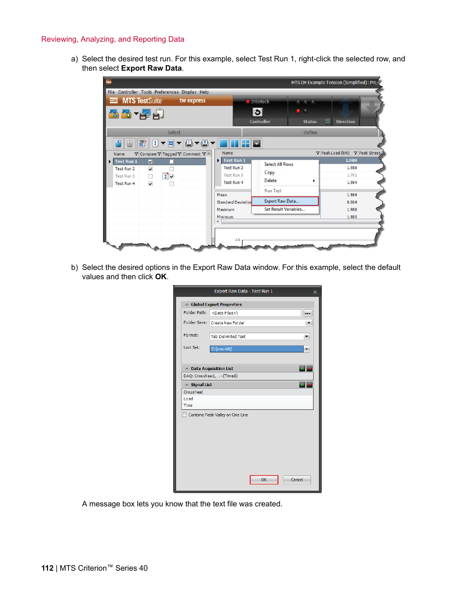 MTS Criterion Series 40 User Manual | Page 112 / 142