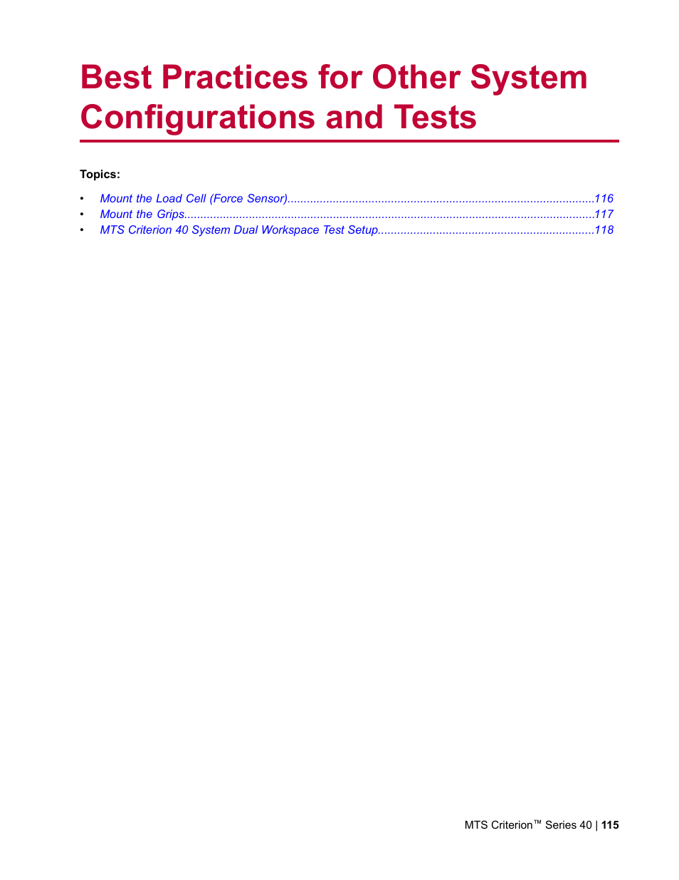 MTS Criterion Series 40 User Manual | Page 115 / 142