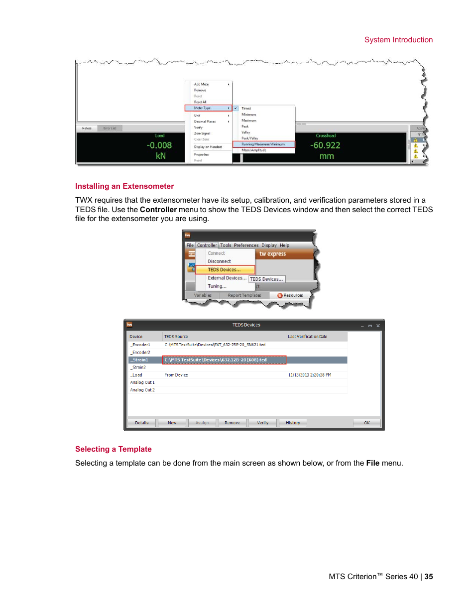 MTS Criterion Series 40 User Manual | Page 35 / 142