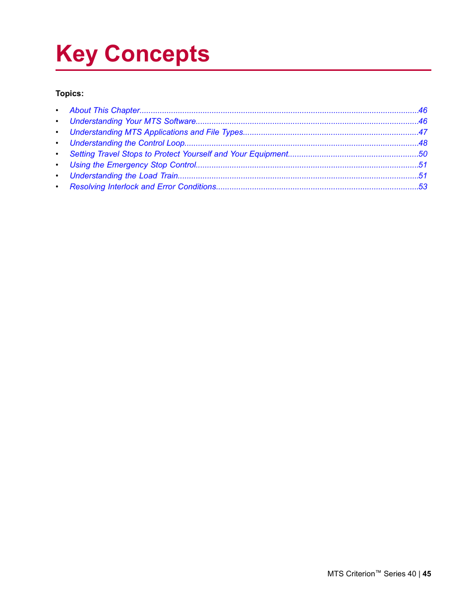 Key concepts | MTS Criterion Series 40 User Manual | Page 45 / 142