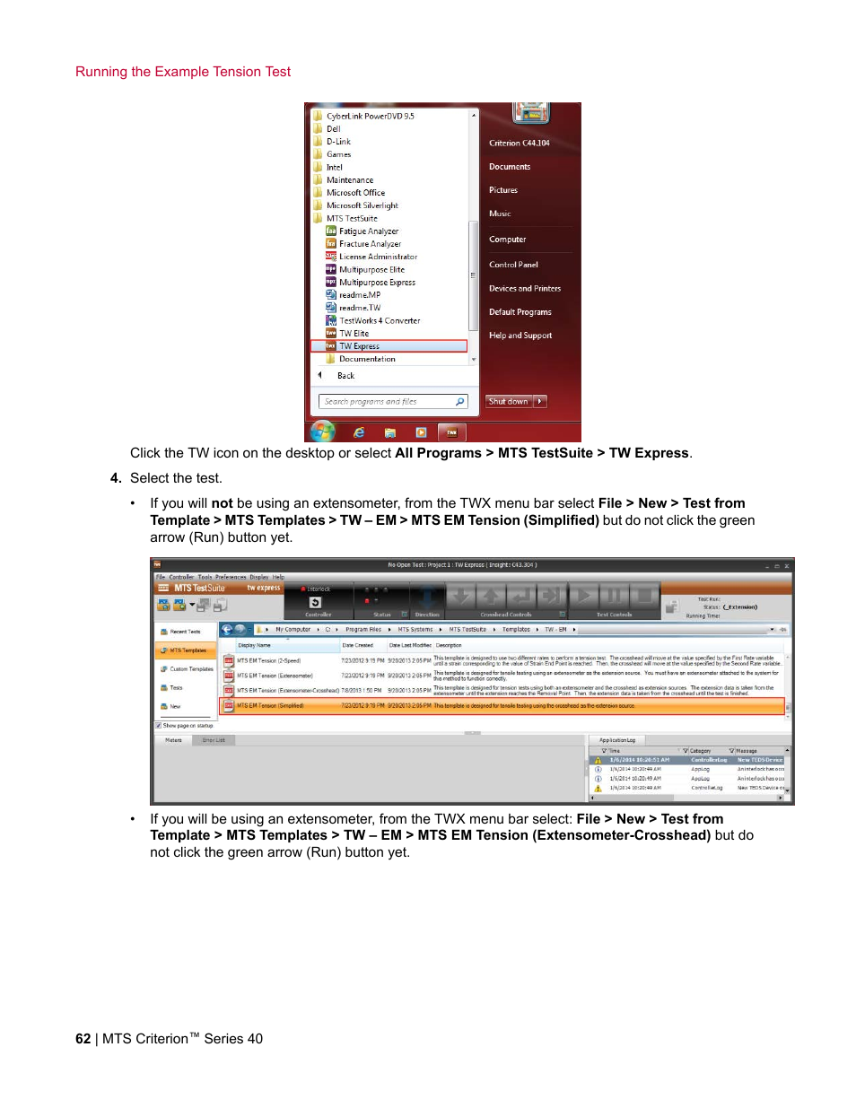 MTS Criterion Series 40 User Manual | Page 62 / 142