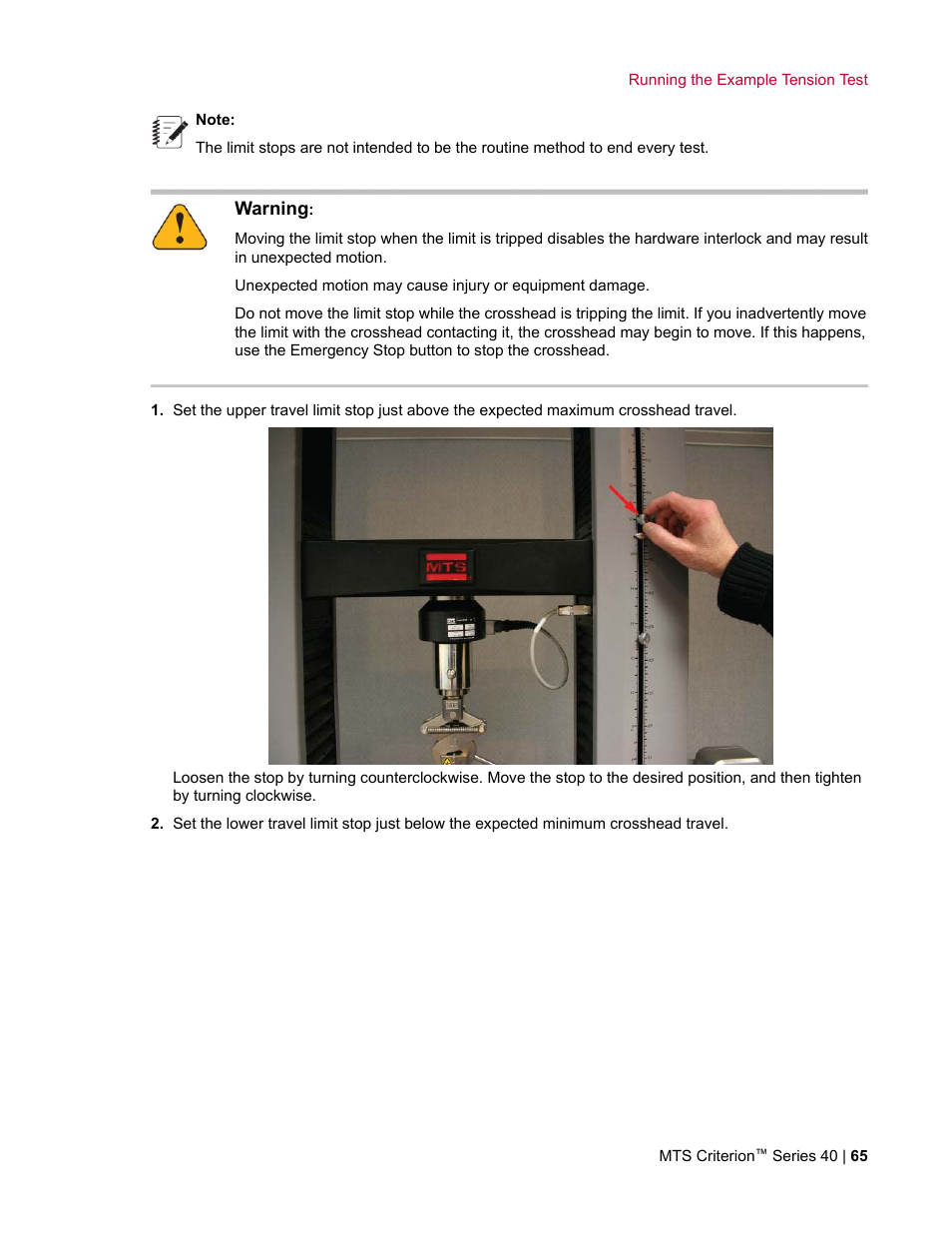 MTS Criterion Series 40 User Manual | Page 65 / 142
