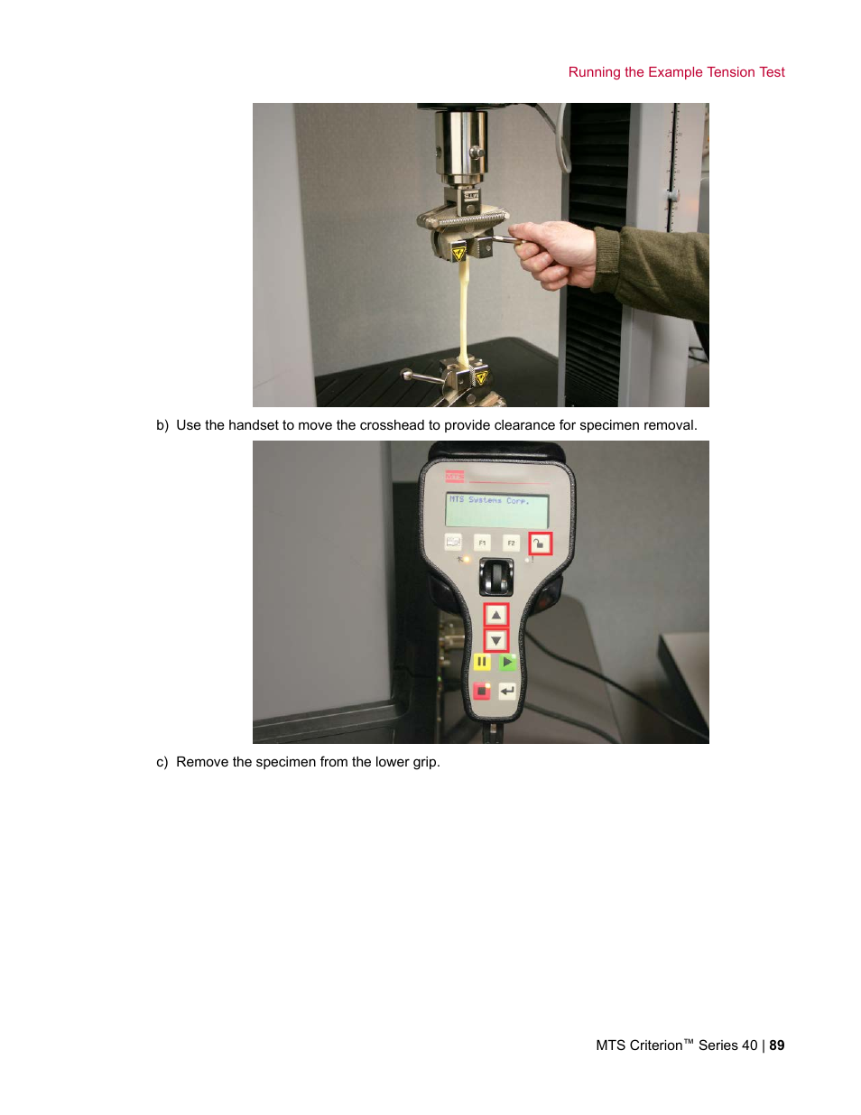 MTS Criterion Series 40 User Manual | Page 89 / 142