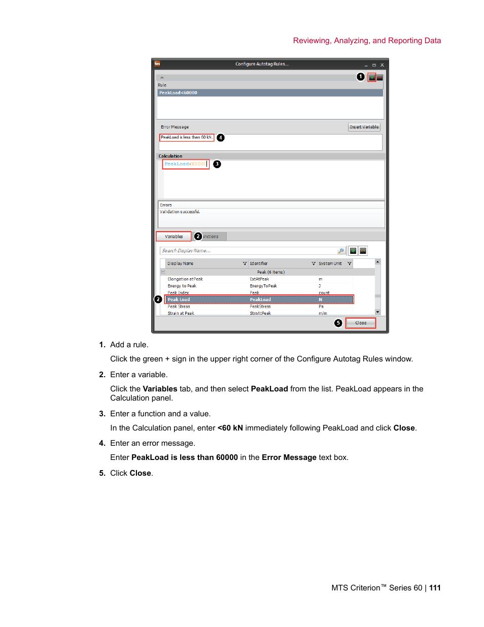 MTS Criterion Series 60 User Manual | Page 111 / 146