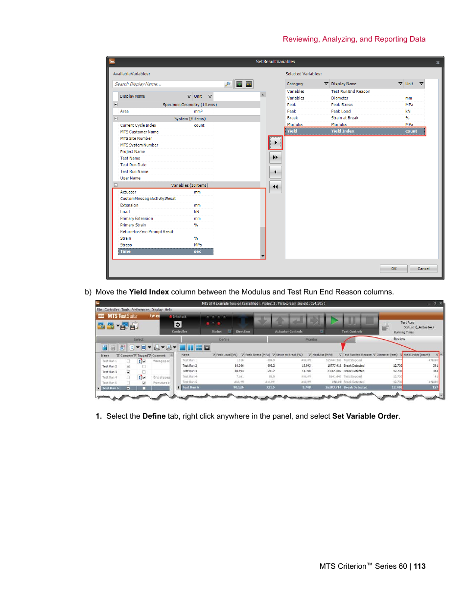 MTS Criterion Series 60 User Manual | Page 113 / 146