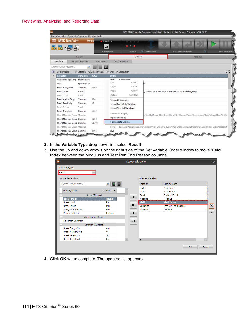 MTS Criterion Series 60 User Manual | Page 114 / 146