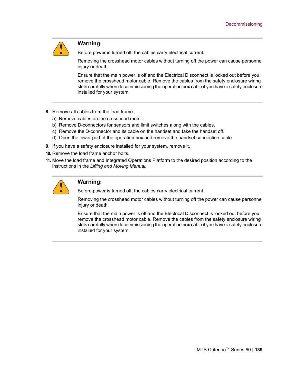 MTS Criterion Series 60 User Manual | Page 139 / 146