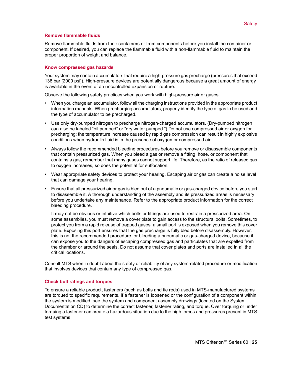 MTS Criterion Series 60 User Manual | Page 25 / 146