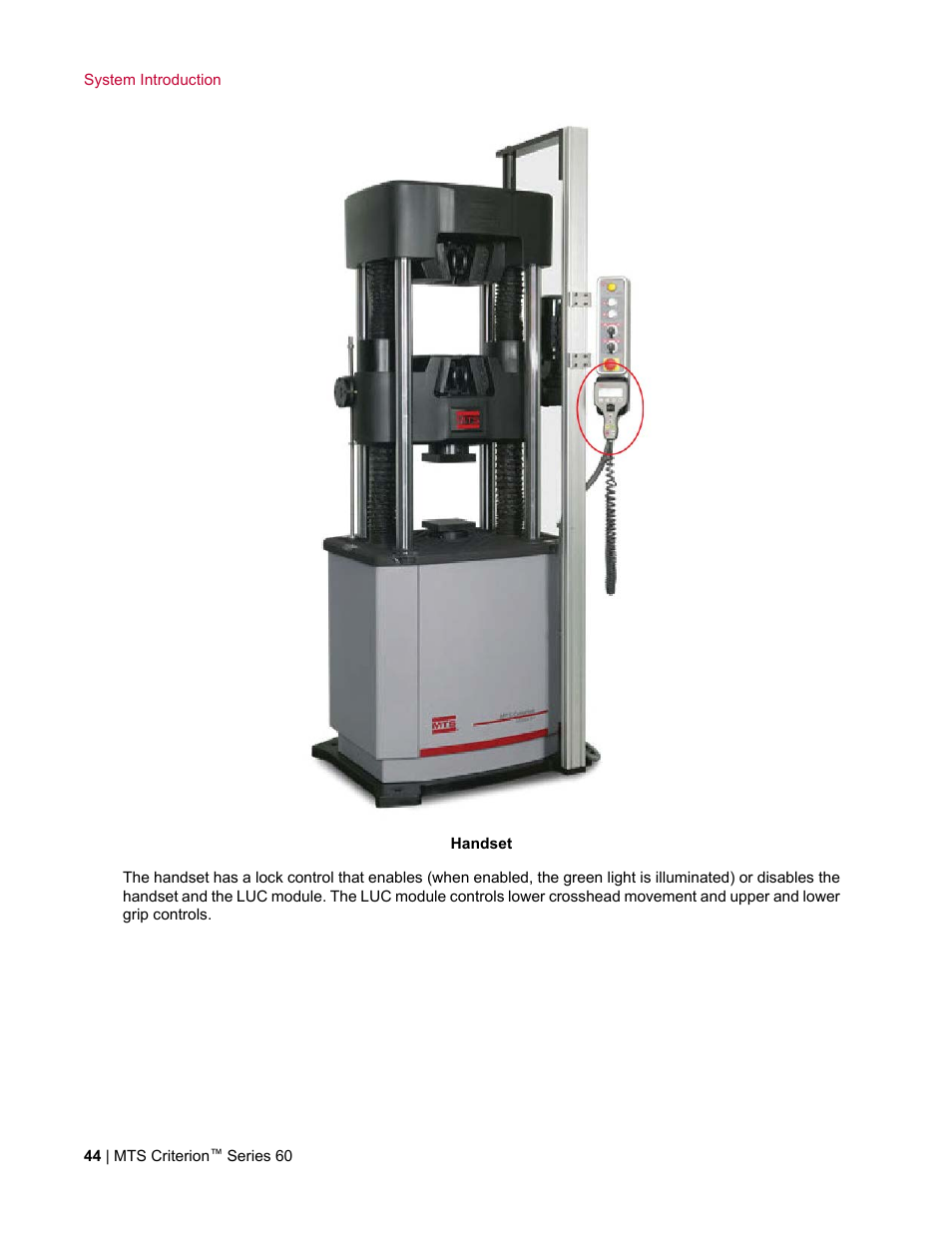 MTS Criterion Series 60 User Manual | Page 44 / 146