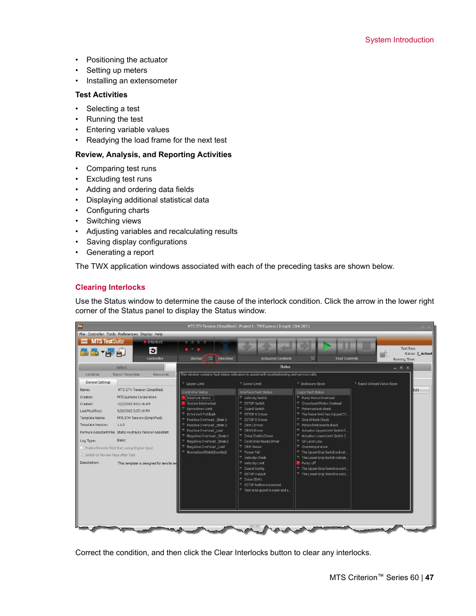 MTS Criterion Series 60 User Manual | Page 47 / 146