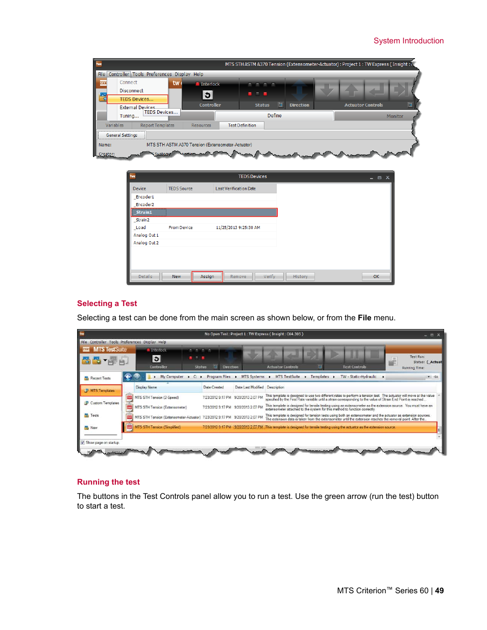 MTS Criterion Series 60 User Manual | Page 49 / 146
