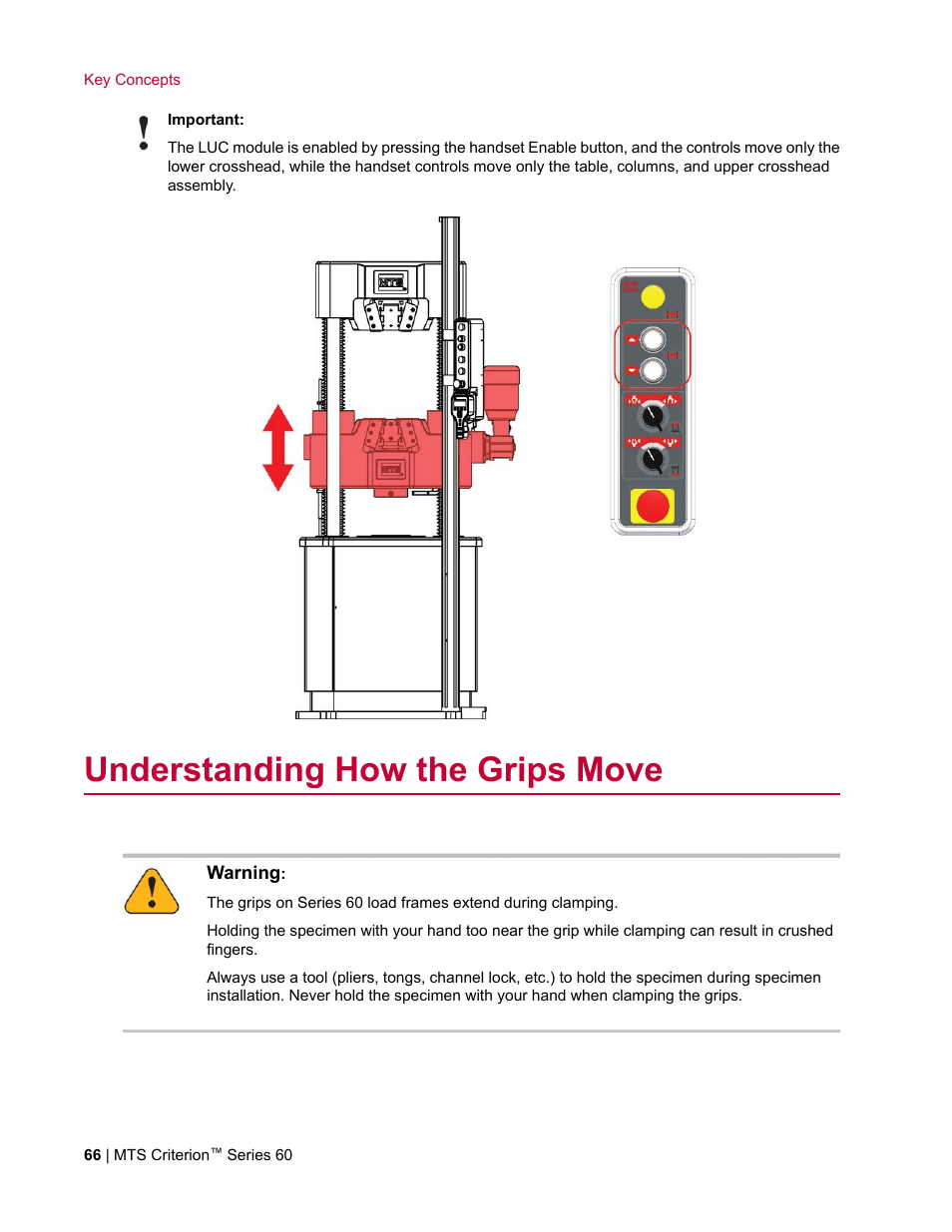 Understanding how the grips move | MTS Criterion Series 60 User Manual | Page 66 / 146