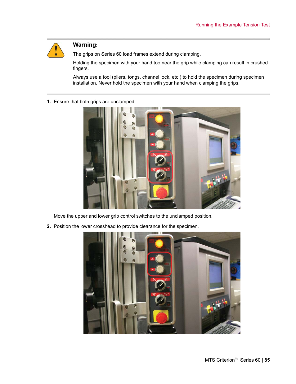 MTS Criterion Series 60 User Manual | Page 85 / 146