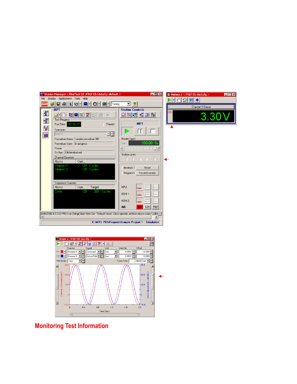 Monitoring test information, Monitoring test information 36 | MTS 85X Damper User Manual | Page 36 / 56