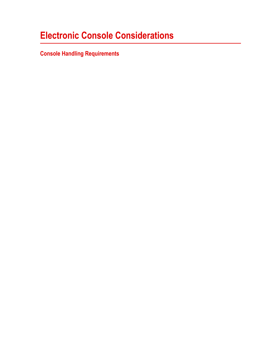 Electronic console considerations, Console handling requirements, Electronic console considerations 31 | Console handling requirements 31 | MTS Landmark  Site Prep Guide User Manual | Page 31 / 34