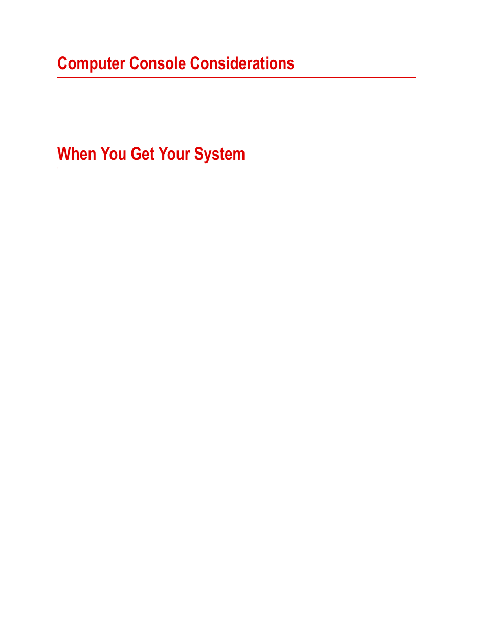 Computer console considerations, When you get your system, Computer console considerations 32 | When you get your system 32 | MTS Landmark  Site Prep Guide User Manual | Page 32 / 34