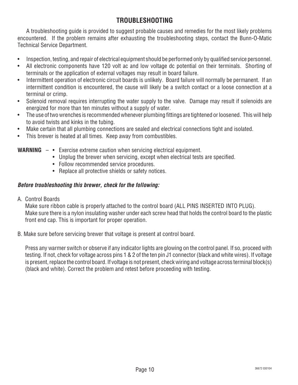 Bunn TWIN APS User Manual | Page 10 / 32