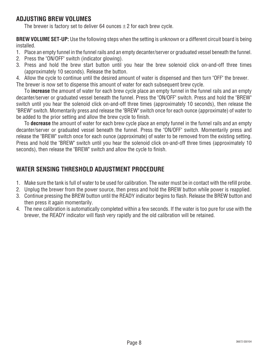 Bunn TWIN APS User Manual | Page 8 / 32