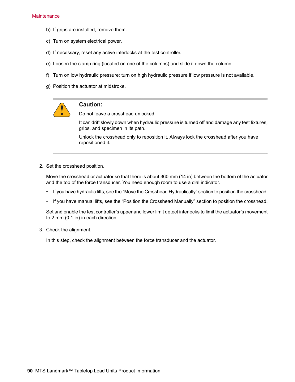 MTS Landmark Tabletop User Manual | Page 90 / 122