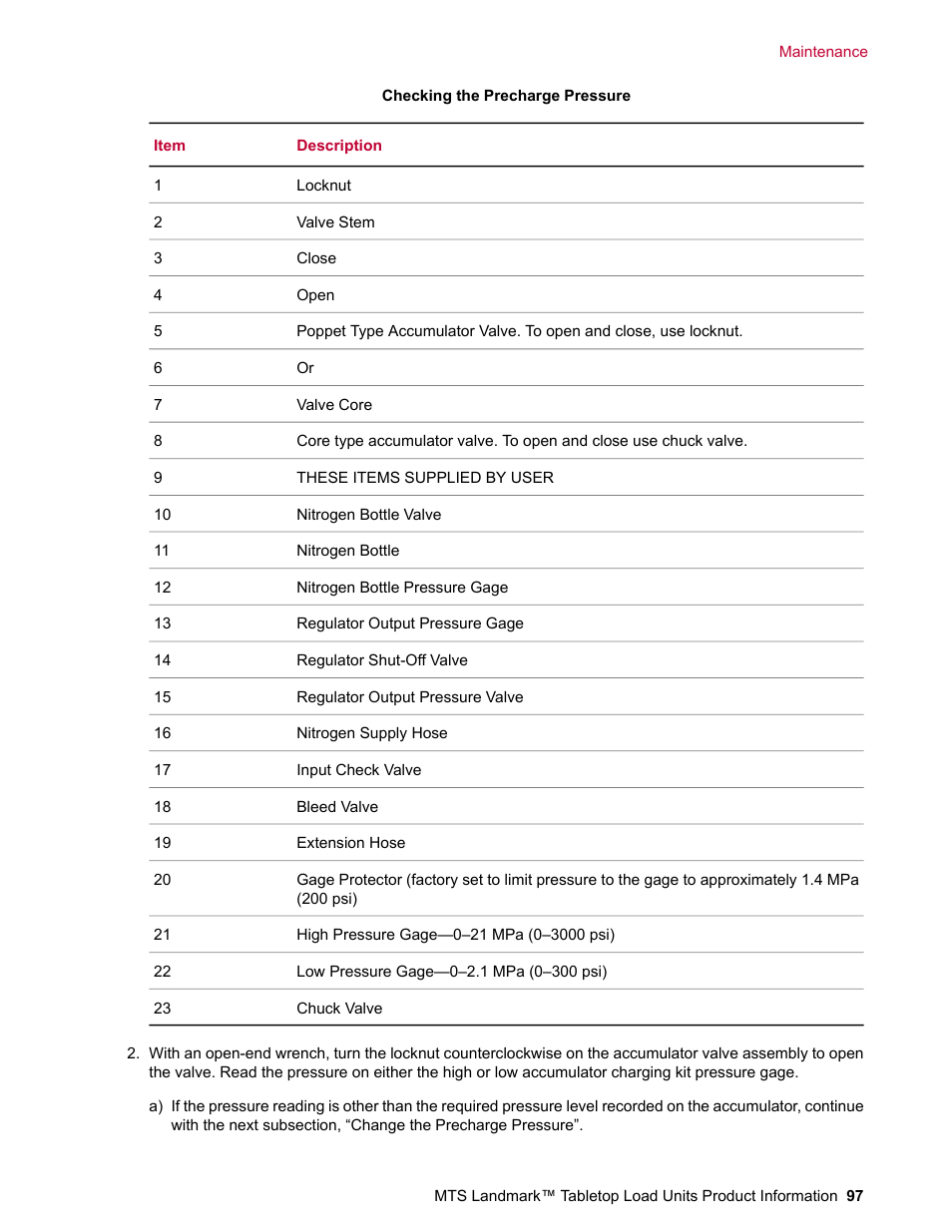 MTS Landmark Tabletop User Manual | Page 97 / 122