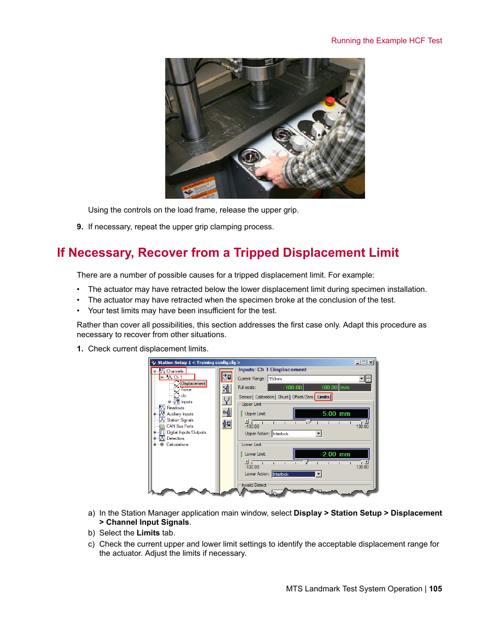 MTS Landmark System User Manual | Page 105 / 126